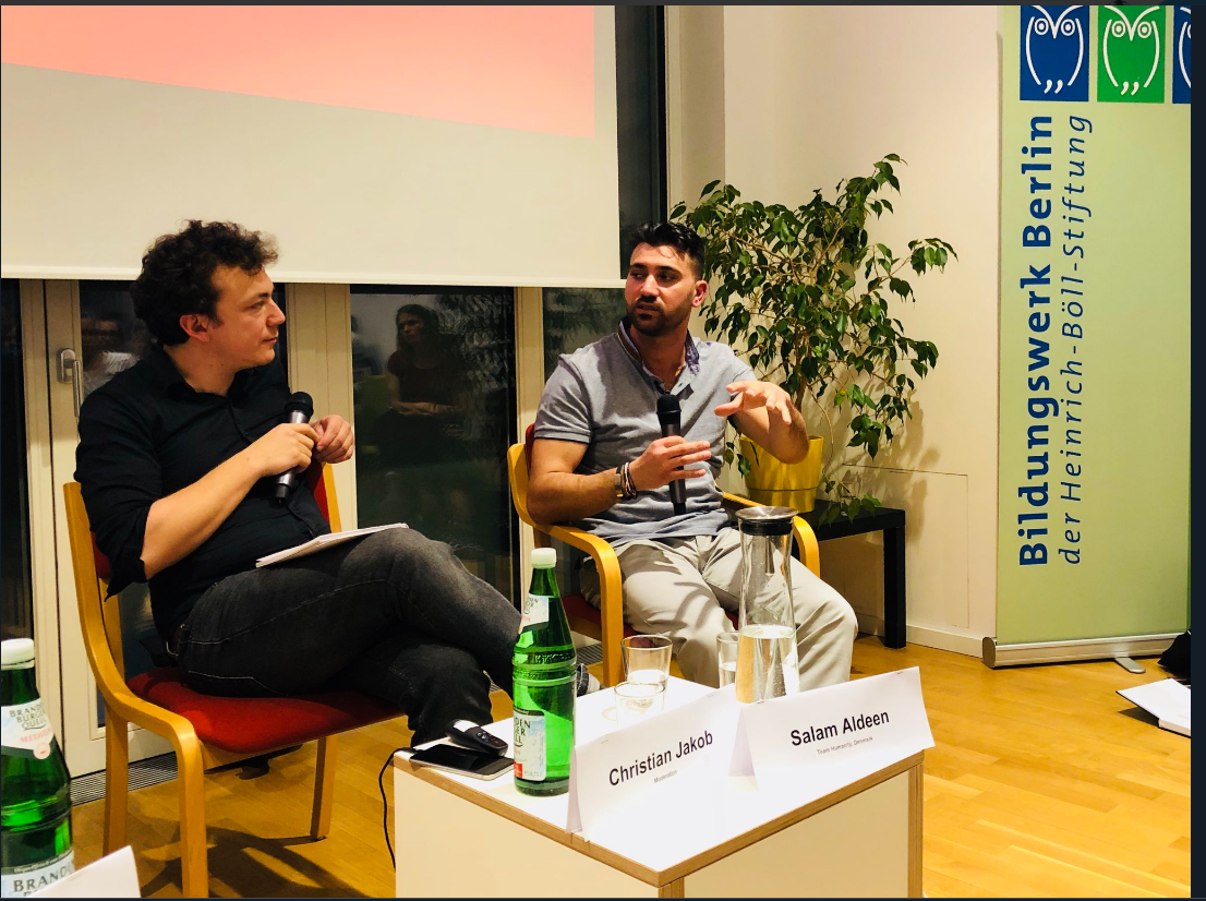 Salam and Christian at ConAction meeting in Berlin. Credit: Jamila Schafer @jamila_anna