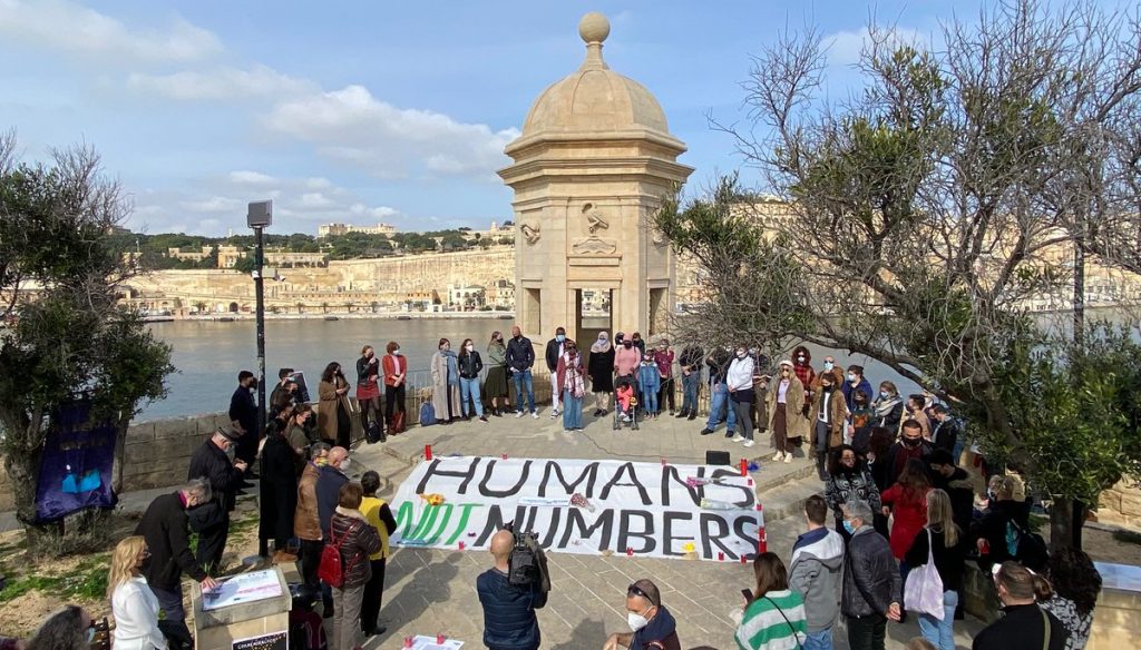 38 organisations in Malta rallying around the slogan ‘Humans not numbers’.