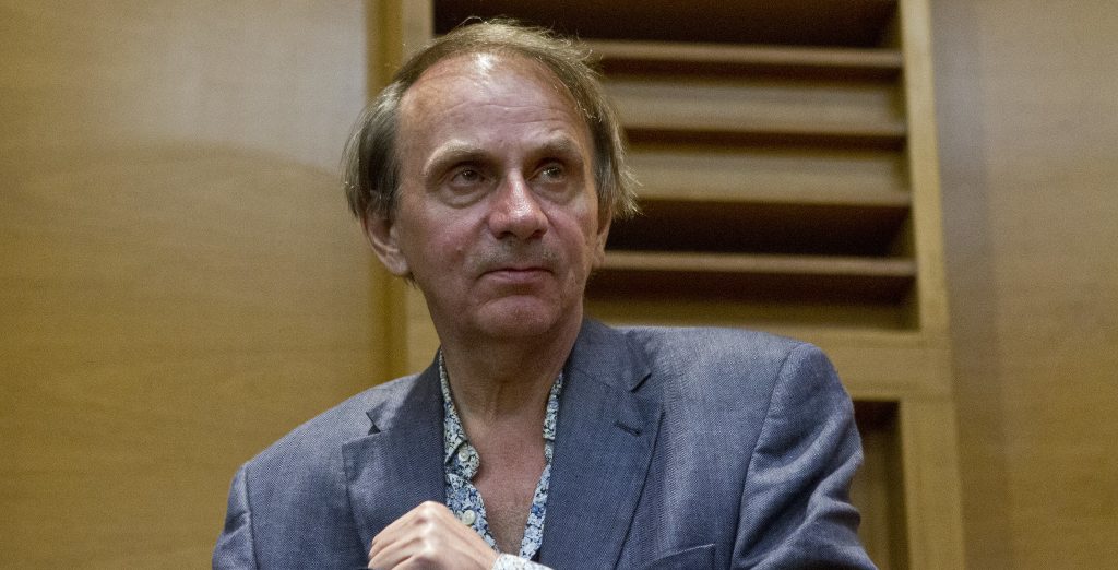 Michel Houellebecq at a conference