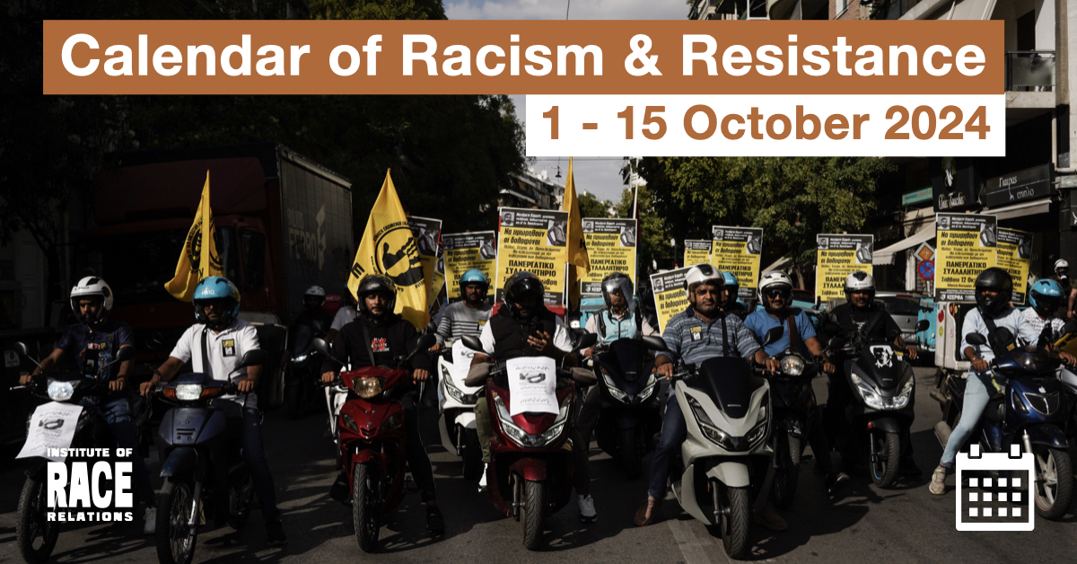 Calendar of Racism and Resistance ( 1 15 October 2024) Institute of